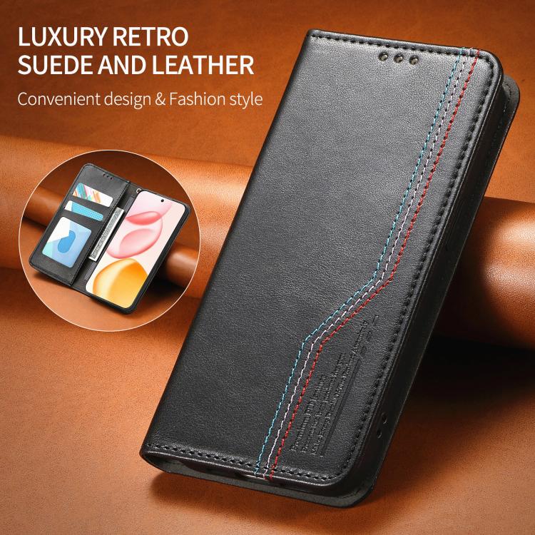 For Honor 400 Glodal 156.5mm Elastic Wristband Magnetic Suction Leather Phone Case