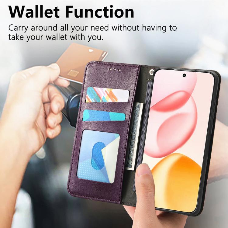 For Honor 400 Glodal 156.5mm Elastic Wristband Magnetic Suction Leather Phone Case
