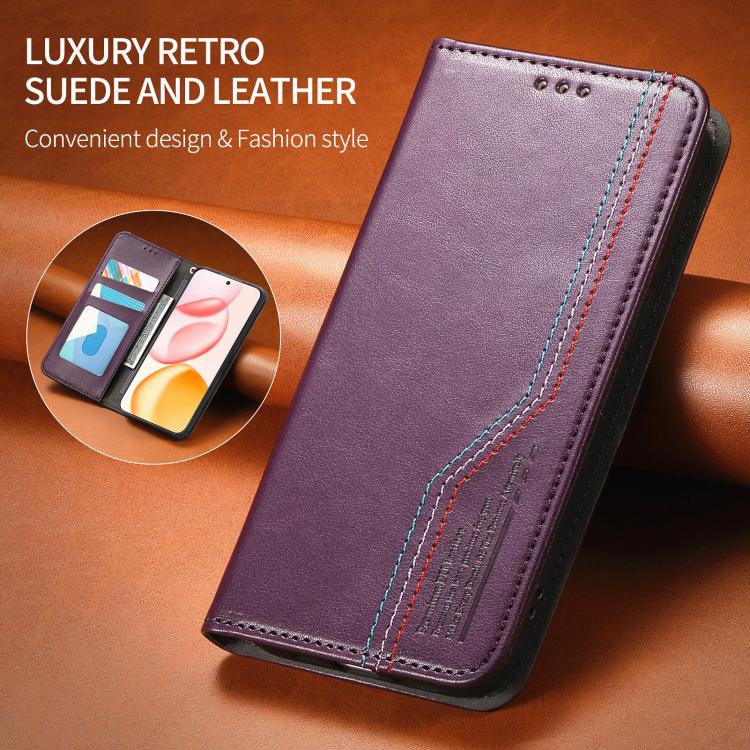 For Honor 400 Glodal 156.5mm Elastic Wristband Magnetic Suction Leather Phone Case