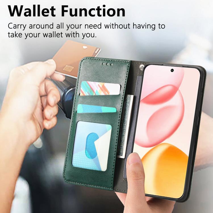 For Honor 400 Glodal 156.5mm Elastic Wristband Magnetic Suction Leather Phone Case