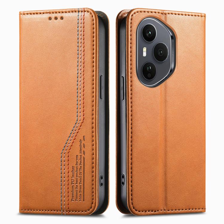 For Honor 400 Lite Glodal Elastic Wristband Magnetic Suction Leather Phone Case