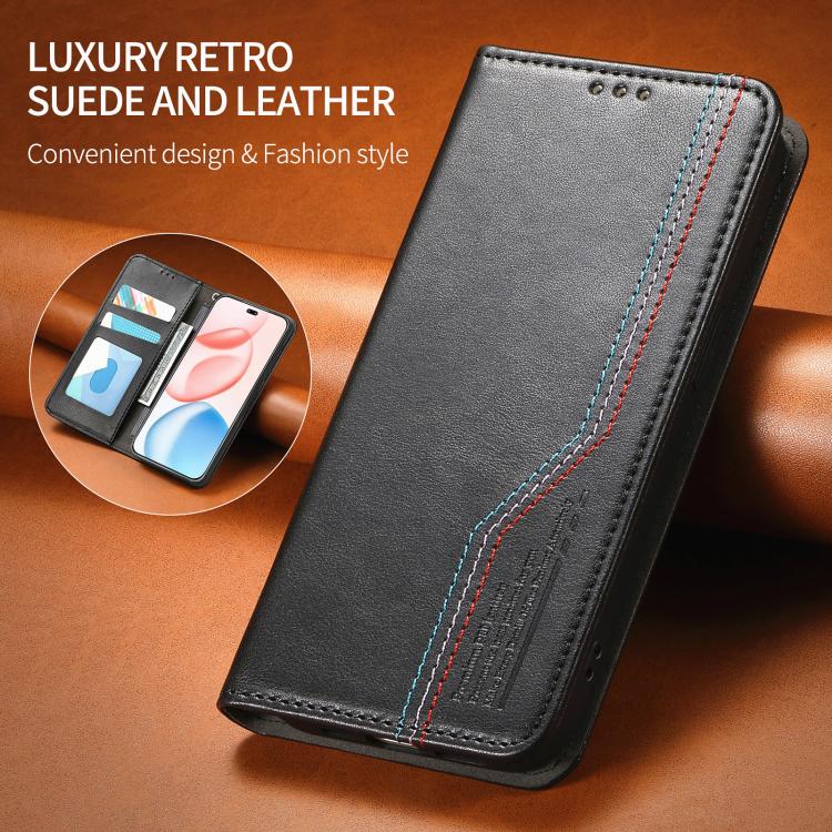 For Honor 400 Lite Glodal Elastic Wristband Magnetic Suction Leather Phone Case