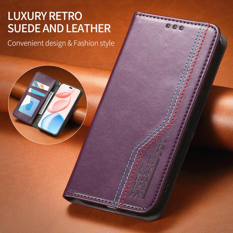 For Honor 400 Lite Glodal Elastic Wristband Magnetic Suction Leather Phone Case