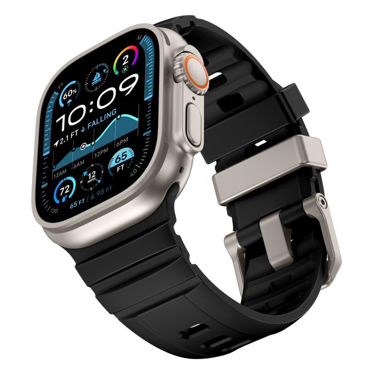 For Apple Watch 46mm / 49mm / 45mm / 44mm Rock-Peak Silicone Watch Band