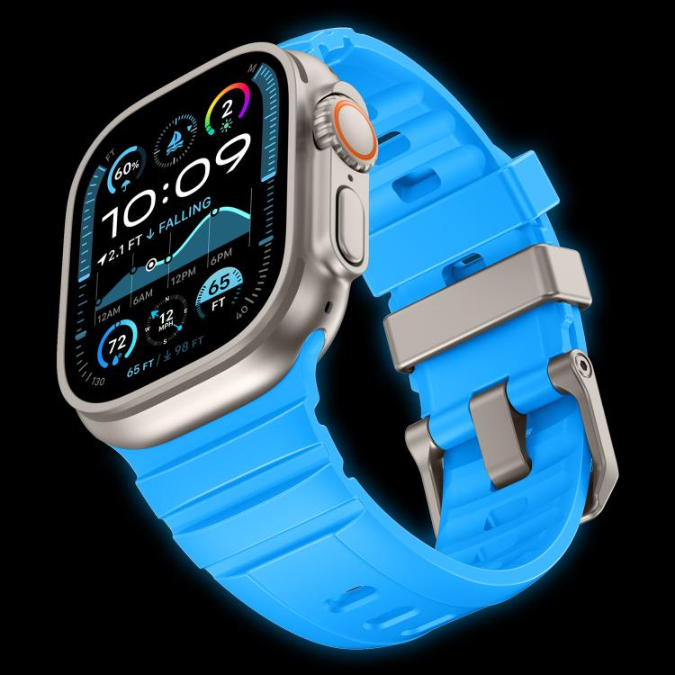 For Apple Watch 46mm / 49mm / 45mm / 44mm Rock-Peak Silicone Watch Band
