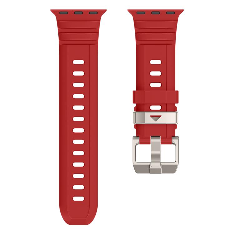 For Apple Watch 46mm / 49mm / 45mm / 44mm Rock-Peak Silicone Watch Band