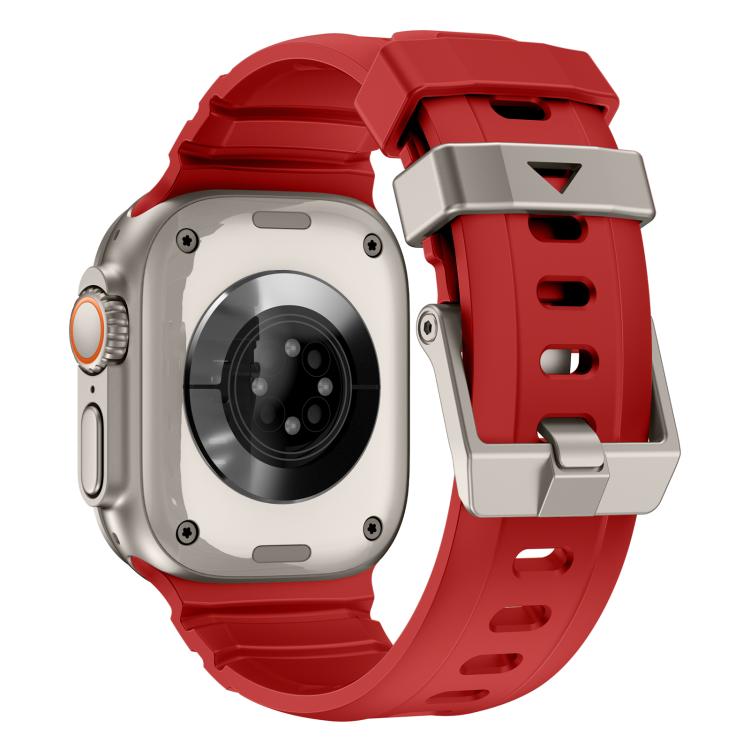 For Apple Watch 46mm / 49mm / 45mm / 44mm Rock-Peak Silicone Watch Band