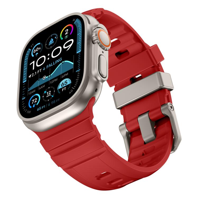 For Apple Watch 46mm / 49mm / 45mm / 44mm Rock-Peak Silicone Watch Band