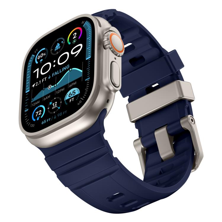 For Apple Watch 46mm / 49mm / 45mm / 44mm Rock-Peak Silicone Watch Band