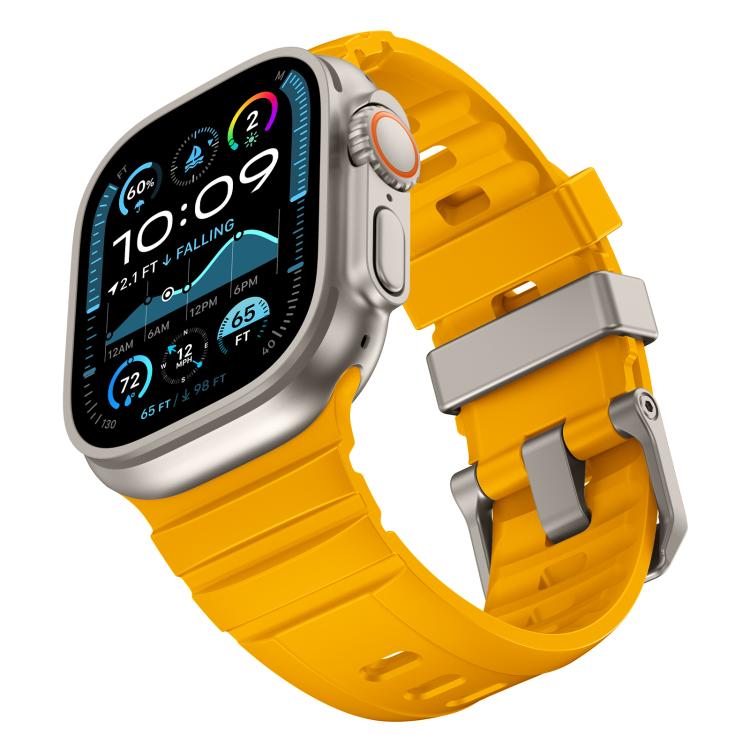 For Apple Watch 46mm / 49mm / 45mm / 44mm Rock-Peak Silicone Watch Band