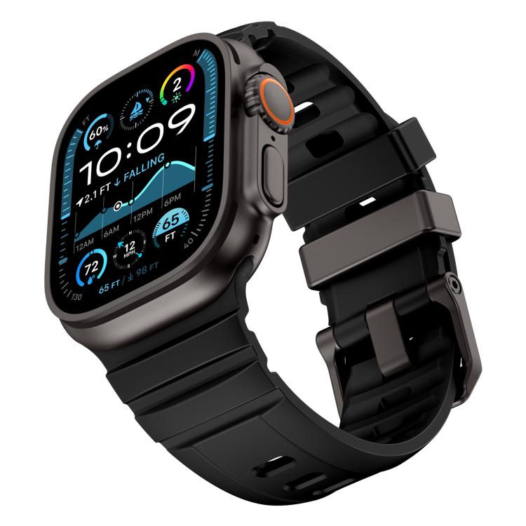 For Apple Watch 46mm / 49mm / 45mm / 44mm Rock-Peak Silicone Watch Band
