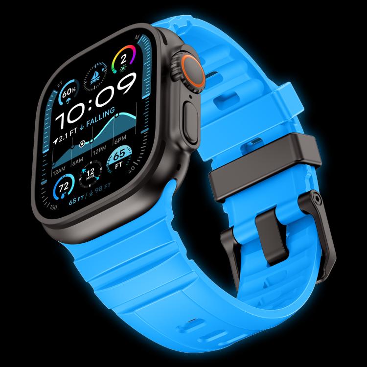 For Apple Watch 46mm / 49mm / 45mm / 44mm Rock-Peak Silicone Watch Band