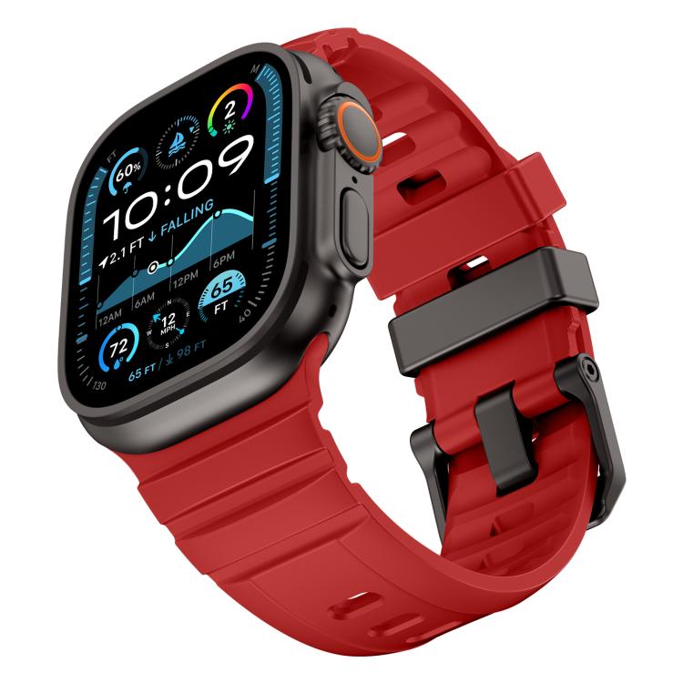 For Apple Watch 46mm / 49mm / 45mm / 44mm Rock-Peak Silicone Watch Band