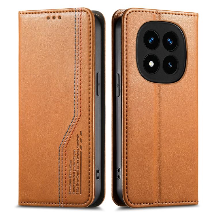For Redmi Note 14 Pro+ Elastic Wristband Magnetic Suction Leather Phone Case