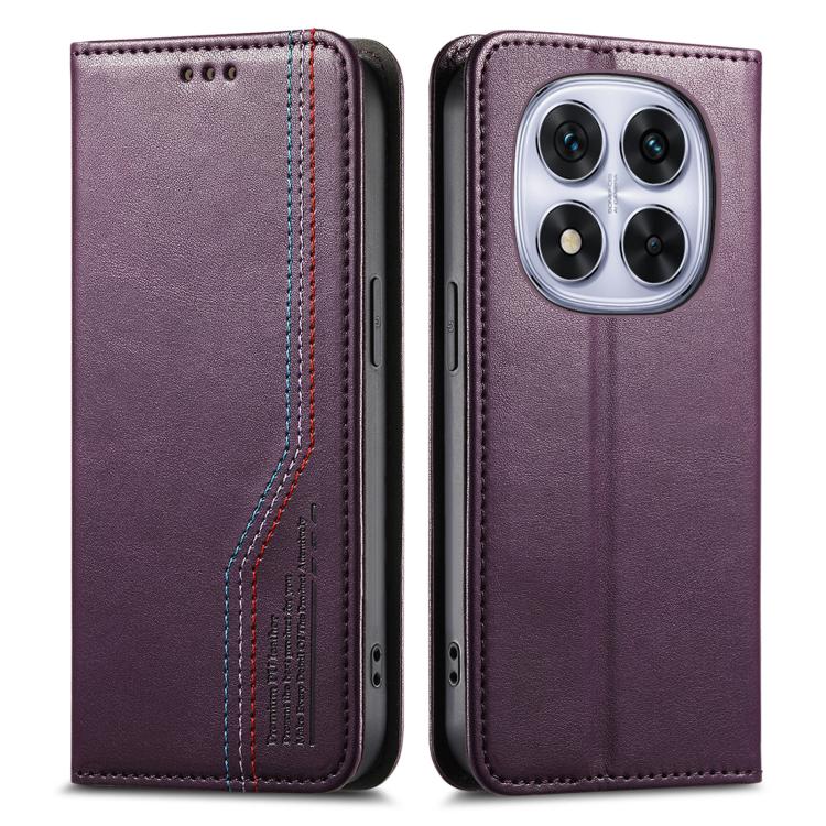 For Redmi Note 14 Pro 5G Elastic Wristband Magnetic Suction Leather Phone Case