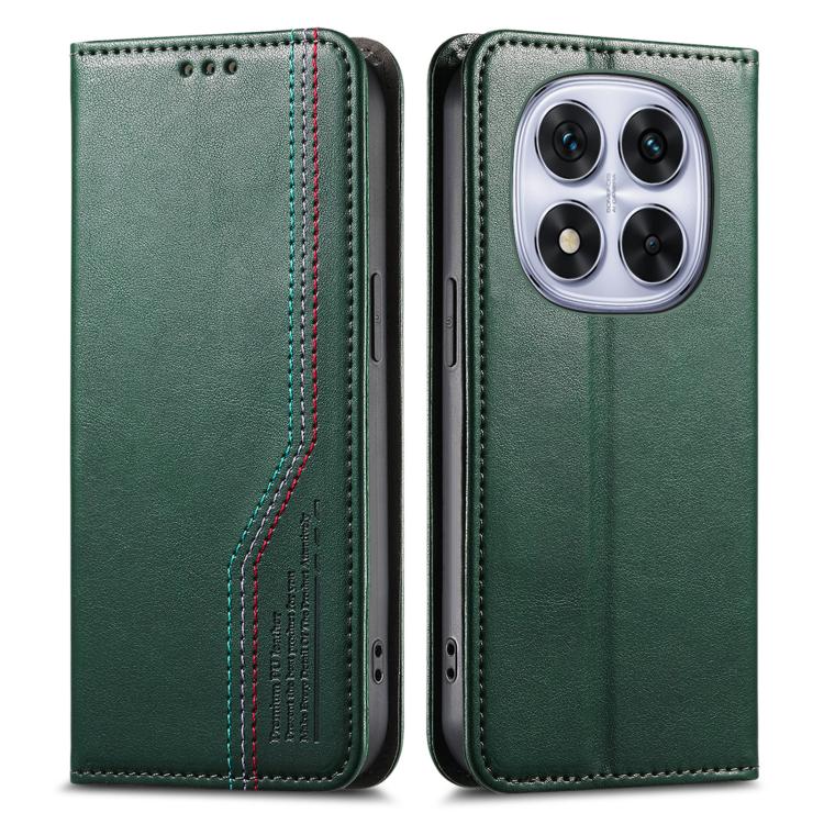 For Redmi Note 14 Pro 5G Elastic Wristband Magnetic Suction Leather Phone Case