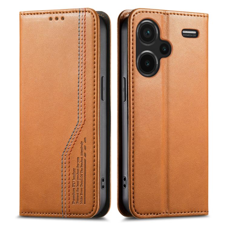 For Redmi Note 13 Pro+ Elastic Wristband Magnetic Suction Leather Phone Case