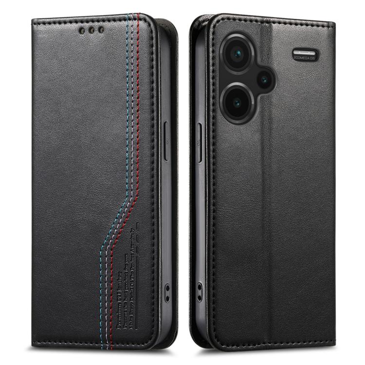 For Redmi Note 13 Pro+ Elastic Wristband Magnetic Suction Leather Phone Case