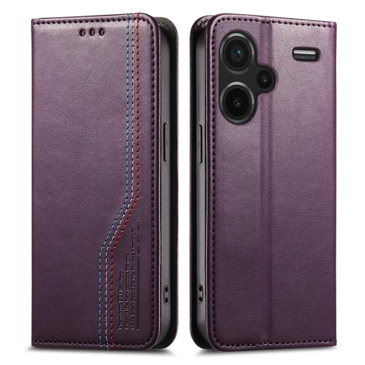 For Redmi Note 13 Pro+ Elastic Wristband Magnetic Suction Leather Phone Case