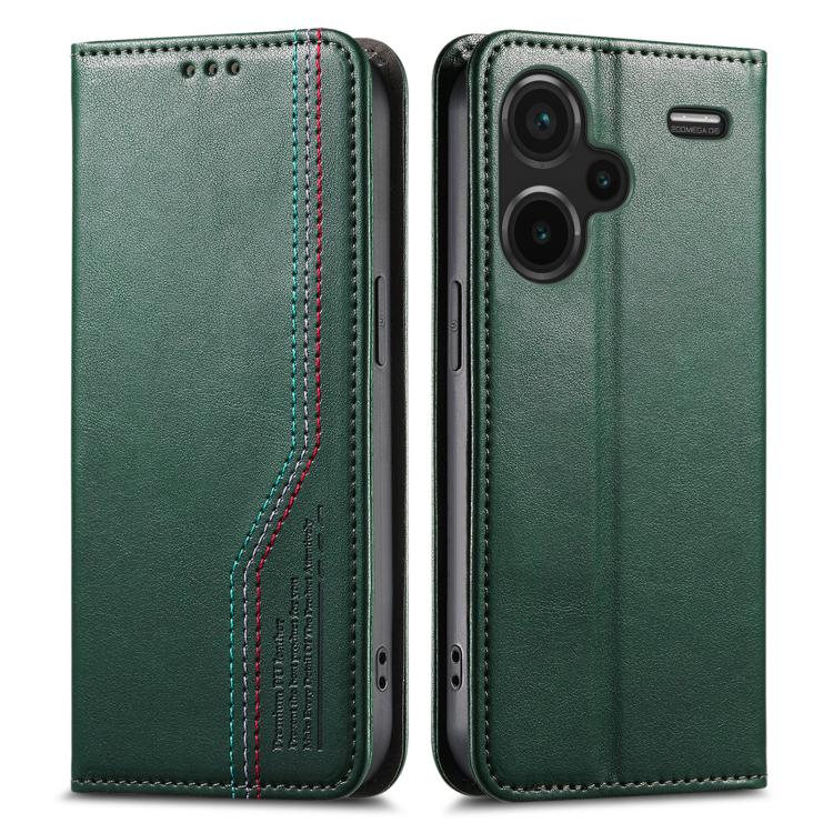 For Redmi Note 13 Pro+ Elastic Wristband Magnetic Suction Leather Phone Case