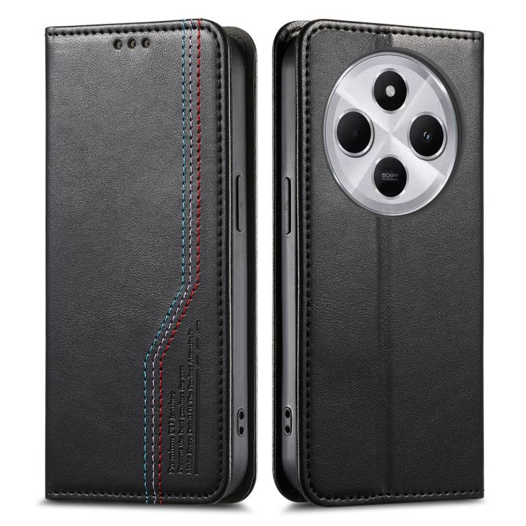 For Redmi 14C 4G / 5G Elastic Wristband Magnetic Suction Leather Phone Case