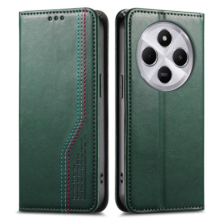 For Redmi 14C 4G / 5G Elastic Wristband Magnetic Suction Leather Phone Case