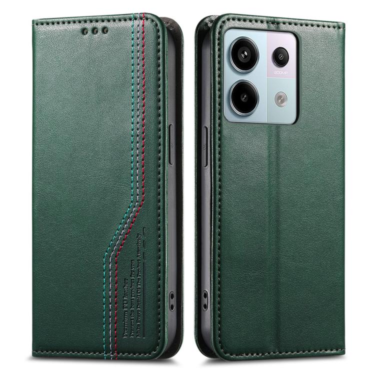 For Redmi Note 13 4G Elastic Wristband Magnetic Suction Leather Phone Case