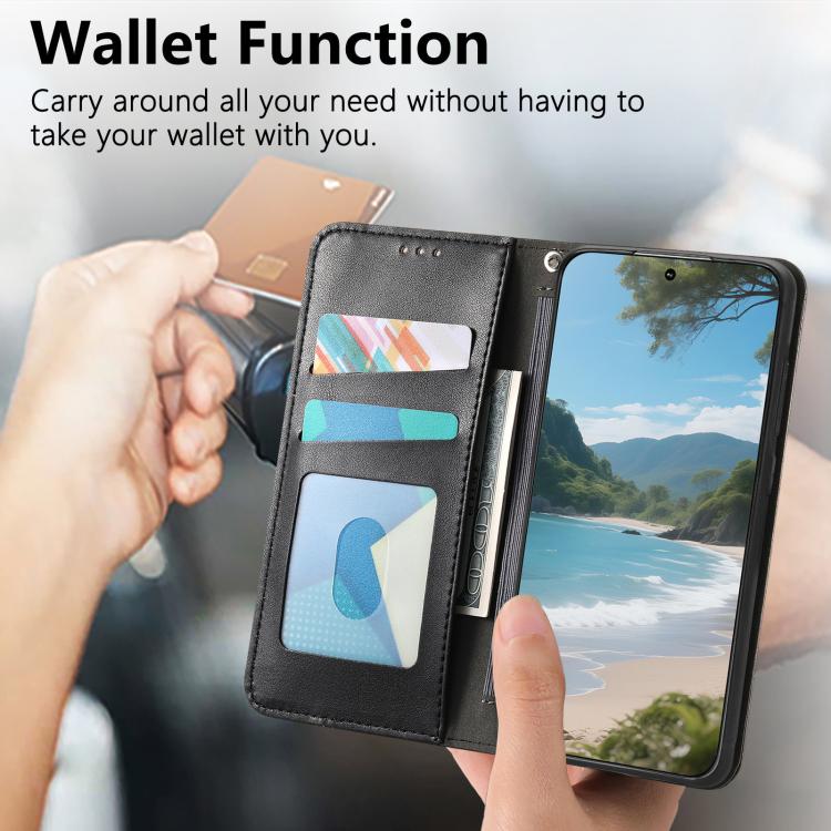 For Redmi Note 13 5G Elastic Wristband Magnetic Suction Leather Phone Case