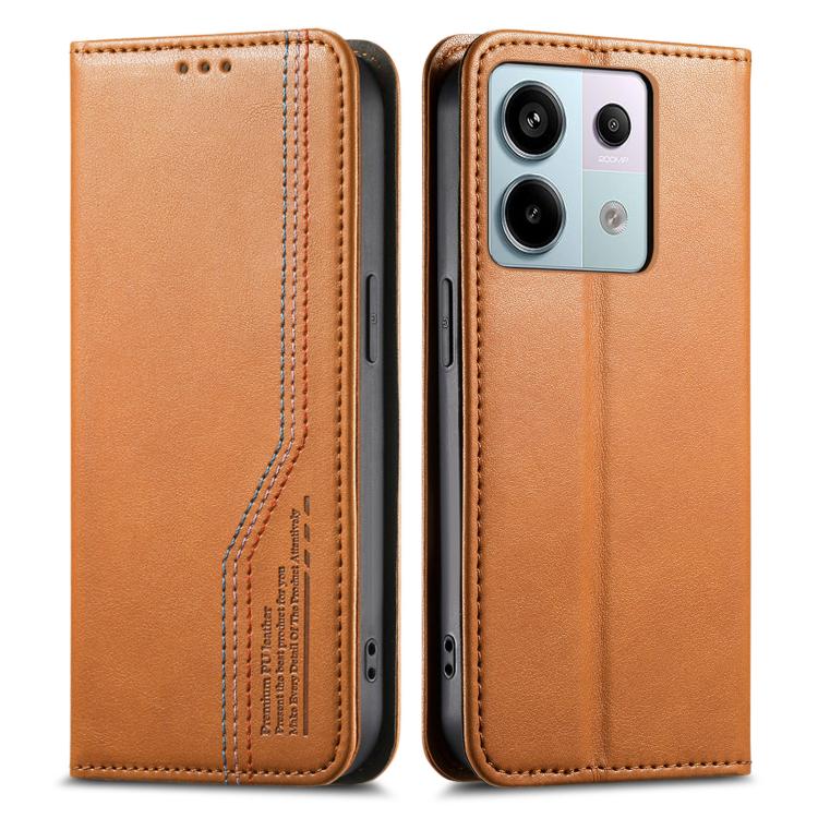 For Redmi Note 13 Pro 4G Elastic Wristband Magnetic Suction Leather Phone Case