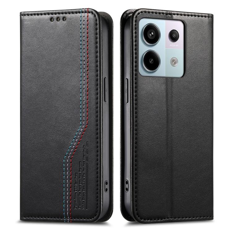 For Redmi Note 13 Pro 4G Elastic Wristband Magnetic Suction Leather Phone Case