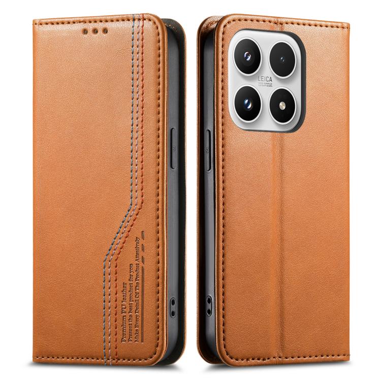 For Xiaomi 17 Elastic Wristband Magnetic Suction Leather Phone Case
