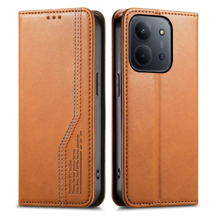 For Redmi 15C 5G / 4G Glodal 171mm Elastic Wristband Magnetic Suction Leather Phone Case
