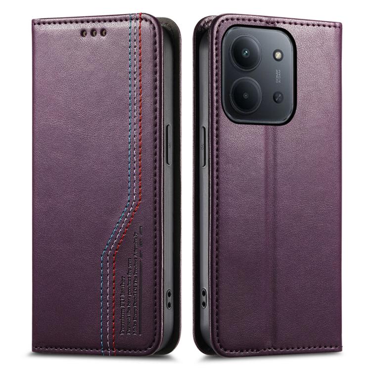 For Redmi 15C 5G / 4G Glodal 171mm Elastic Wristband Magnetic Suction Leather Phone Case