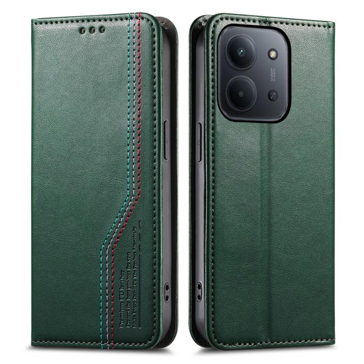 For Redmi 15C 5G / 4G Glodal 171mm Elastic Wristband Magnetic Suction Leather Phone Case