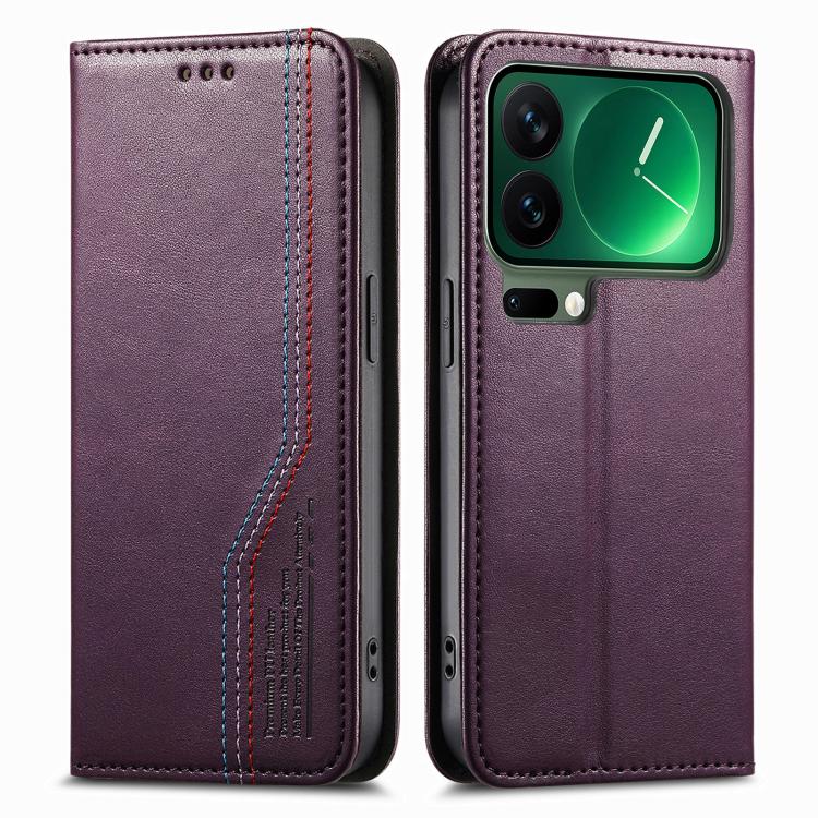 For Xiaomi 17 Pro Elastic Wristband Magnetic Suction Leather Phone Case