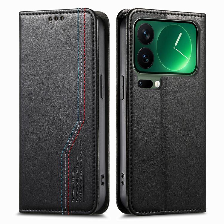 For Xiaomi 17 Pro Max Elastic Wristband Magnetic Suction Leather Phone Case