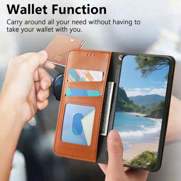 For Xiaomi 15T Pro Elastic Wristband Magnetic Suction Leather Phone Case