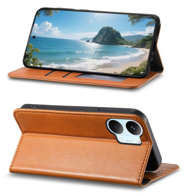 For Redmi Turbo 5 Max 5G Elastic Wristband Magnetic Suction Leather Phone Case