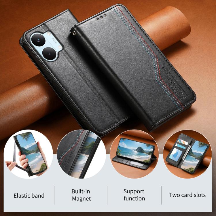 For Redmi Turbo 5 Max 5G Elastic Wristband Magnetic Suction Leather Phone Case