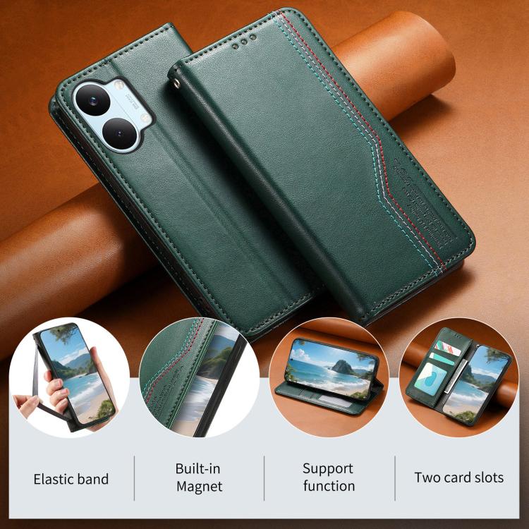 For Redmi Turbo 5 Max 5G Elastic Wristband Magnetic Suction Leather Phone Case