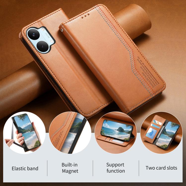 For Xiaomi Poco X8 Pro Max 5G Elastic Wristband Magnetic Suction Leather Phone Case