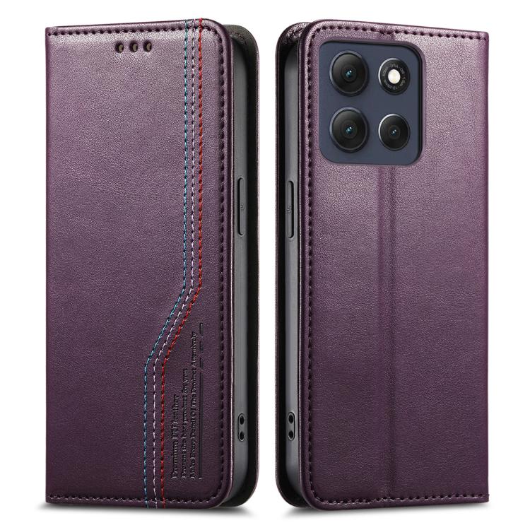 For Motorola Moto G86 5G Elastic Wristband Magnetic Suction Leather Phone Case