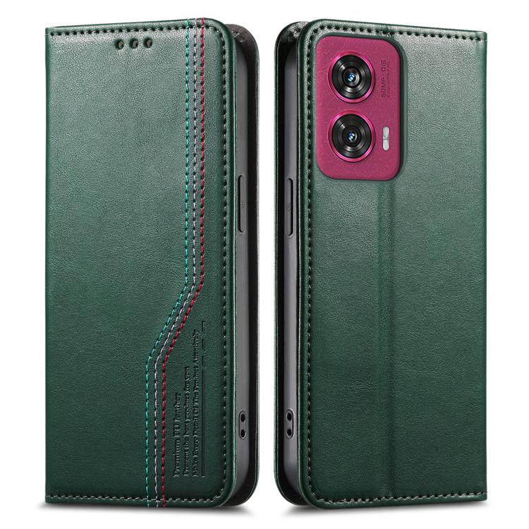 For Motorola Moto Edge 50 Fusion Elastic Wristband Magnetic Suction Leather Phone Case