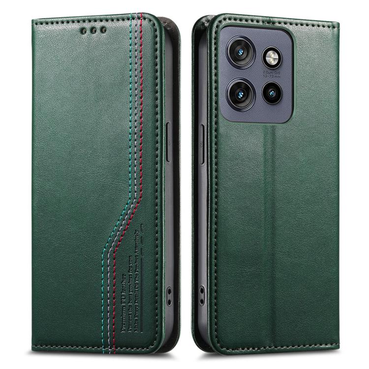 For Motorola Moto Edge 50 Neo Elastic Wristband Magnetic Suction Leather Phone Case