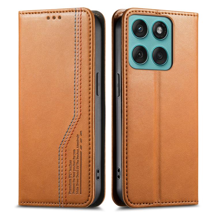 For Motorola Moto Edge 60 Pro Elastic Wristband Magnetic Suction Leather Phone Case