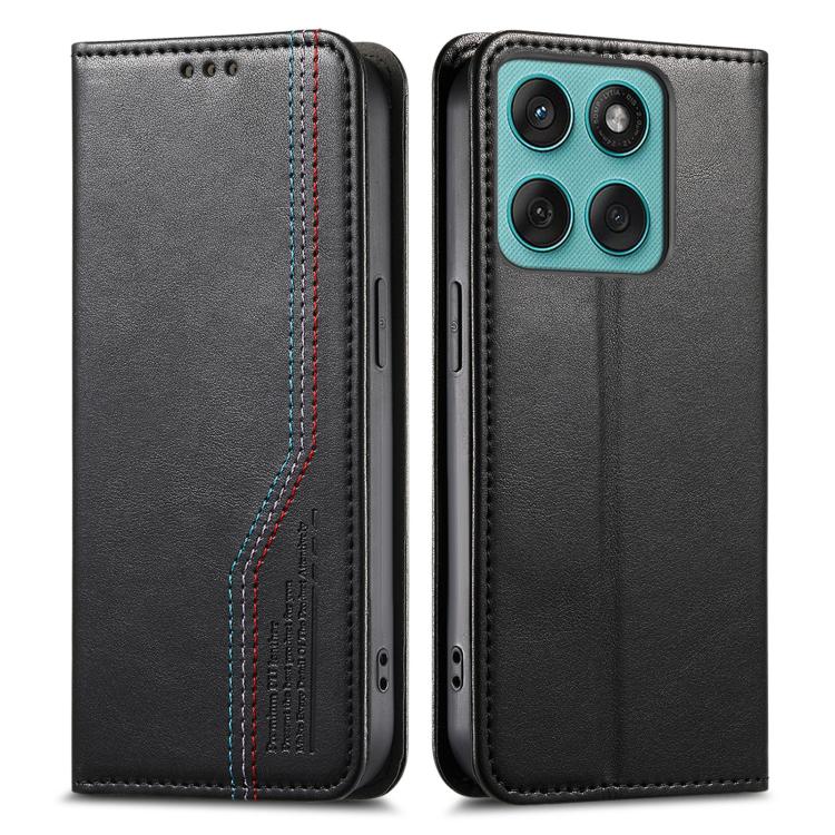 For Motorola Moto Edge 60 Pro Elastic Wristband Magnetic Suction Leather Phone Case