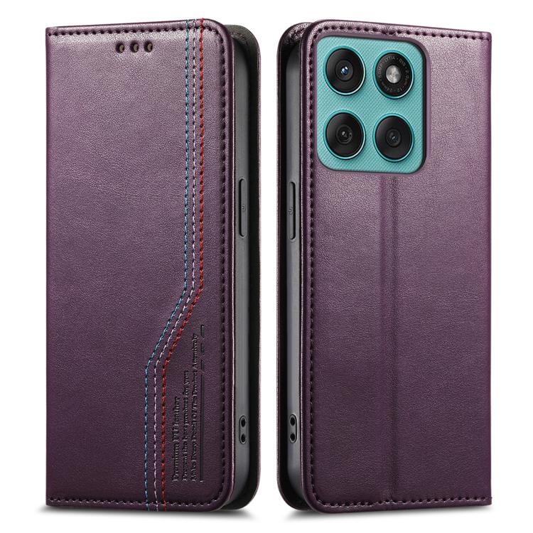 For Motorola Moto Edge 60 Pro Elastic Wristband Magnetic Suction Leather Phone Case