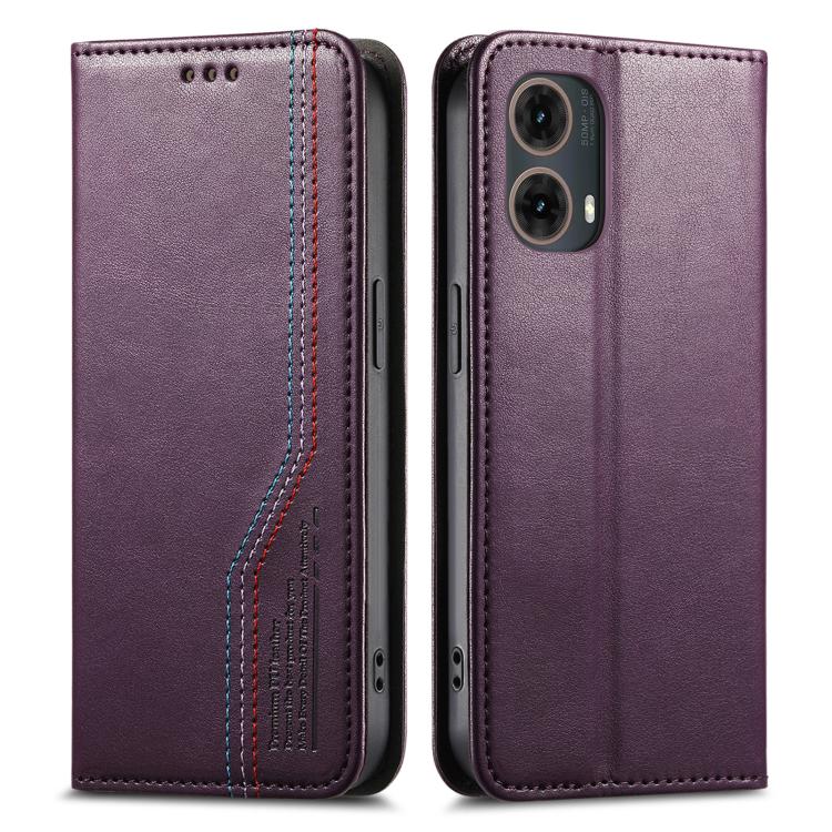 For Motorola Moto E15/  G05 Elastic Wristband Magnetic Suction Leather Phone Case