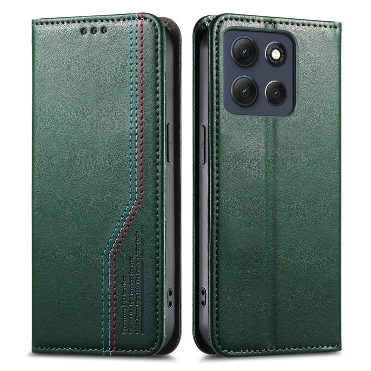 For Motorola Moto G56 5G Elastic Wristband Magnetic Suction Leather Phone Case