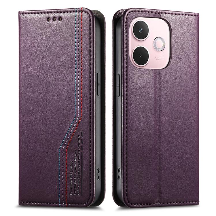 For OPPO Reno13 F Elastic Wristband Magnetic Suction Leather Phone Case